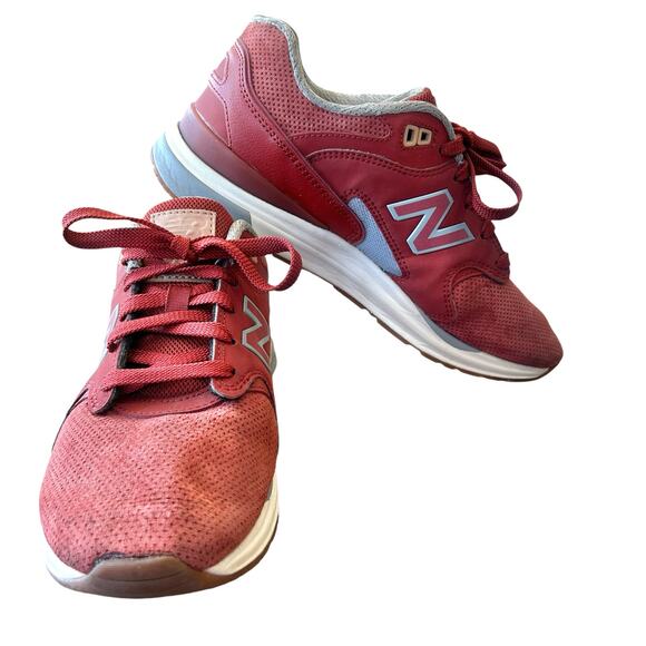 New‎ Balance 1550 Revlite Sneakers Mens 7.5 Red Clay Suede Low Top Athleisure - Picture 3 of 13